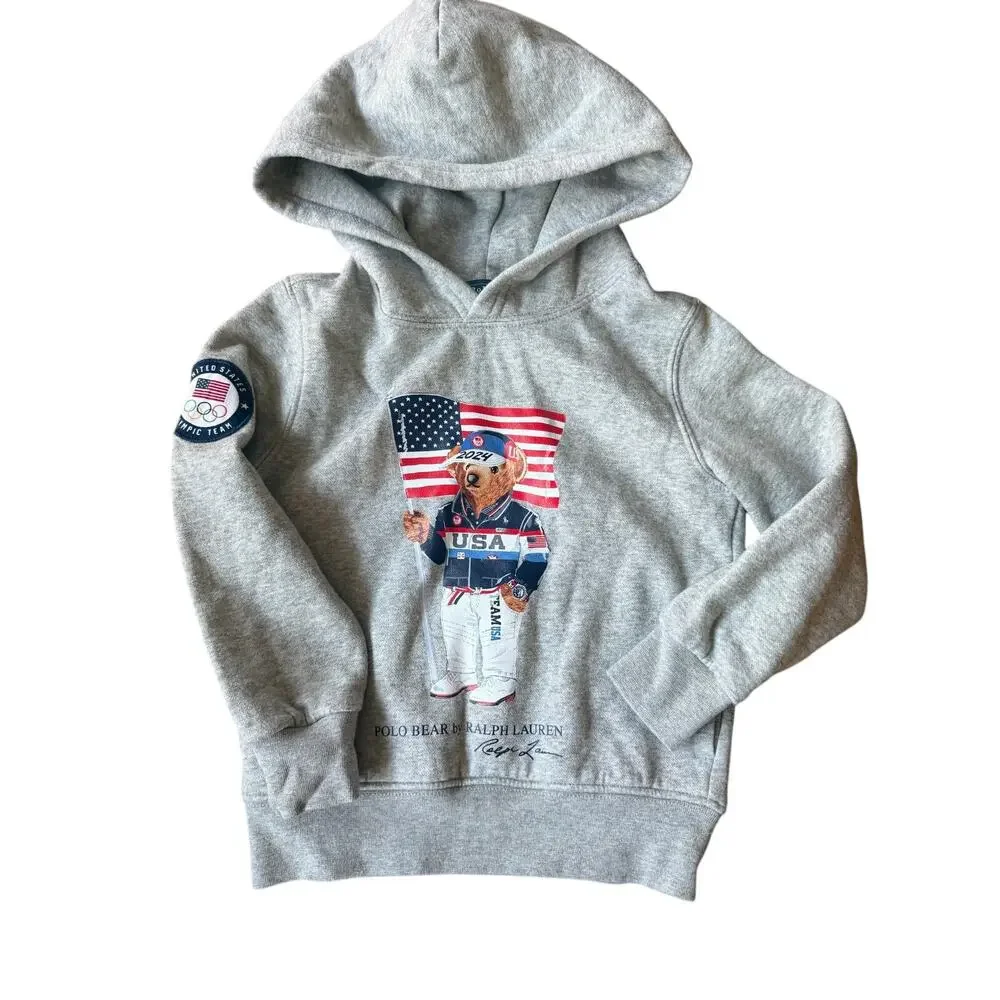 Ralph lauren polo bear hoodie usa olympic team 4T